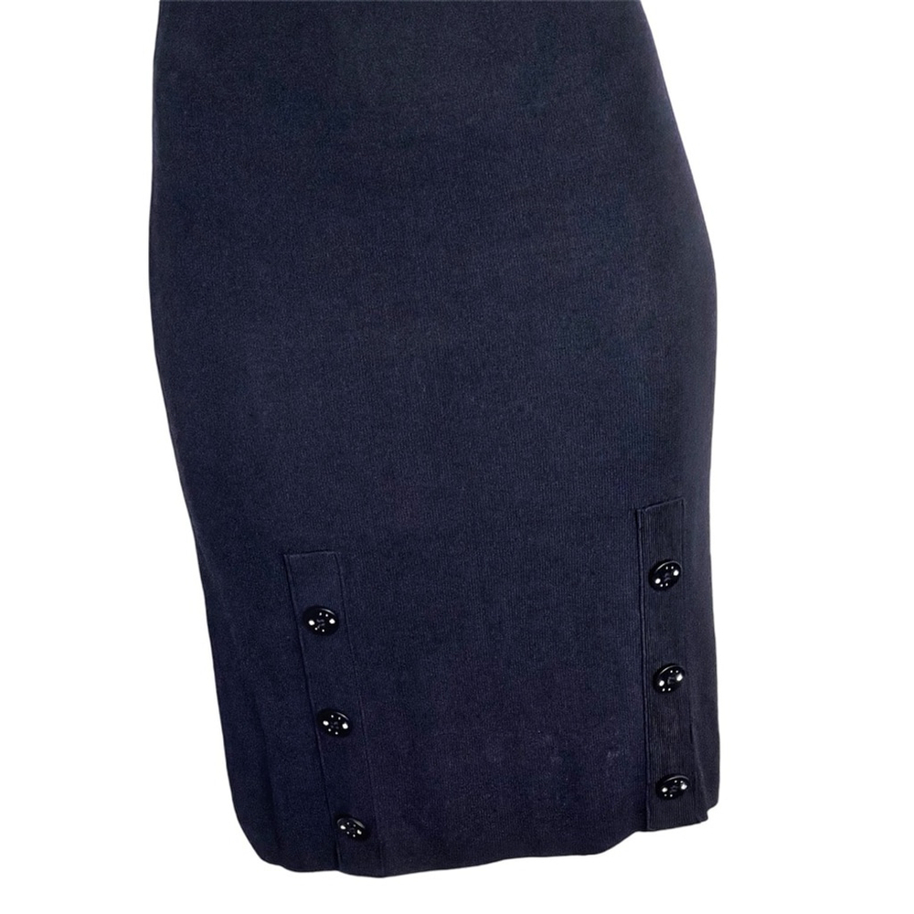 Women Puff Half Sleeve V Neck Slim Fit Knit dress Sz S - Picture 11 of 12